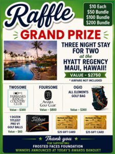 Raffle flyer: three-night Hyatt Regency Maui stay